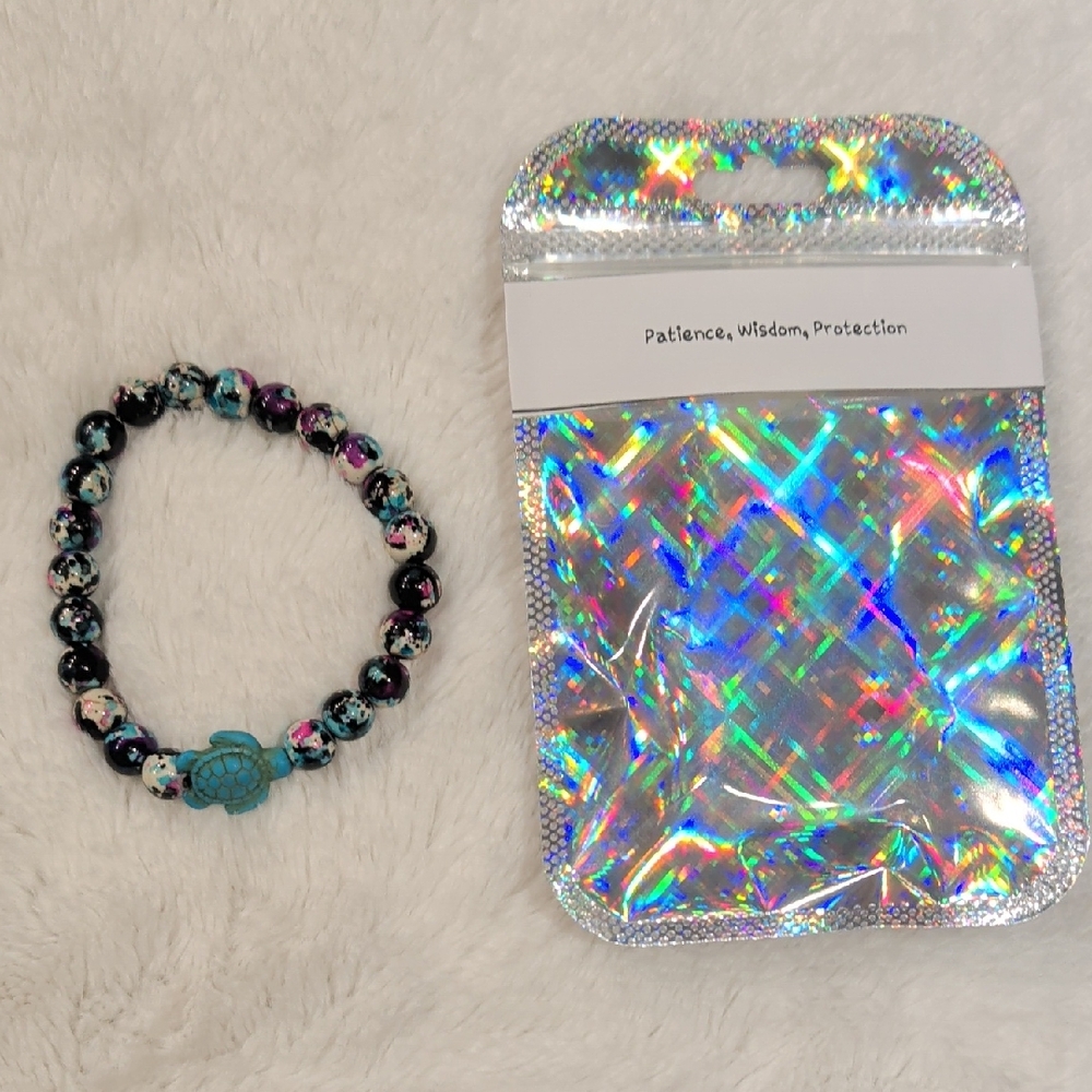 Turtle Beaded Bracelet - Multicolor